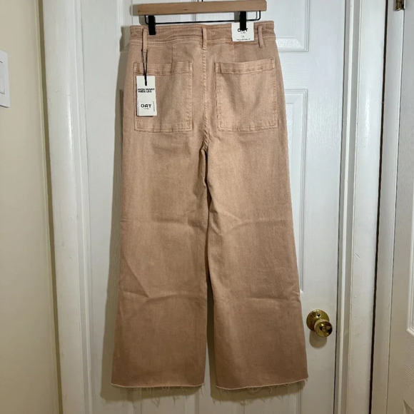 NWT Oat New York High Rise Wide Leg Rose Pink Jean - Picture 6 of 16